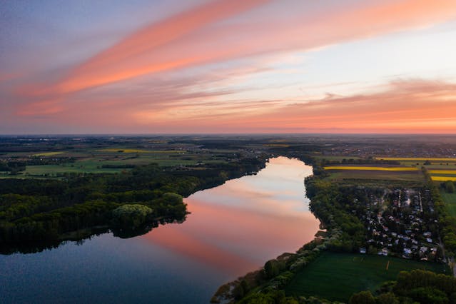 Lake in Lusowo, Poland