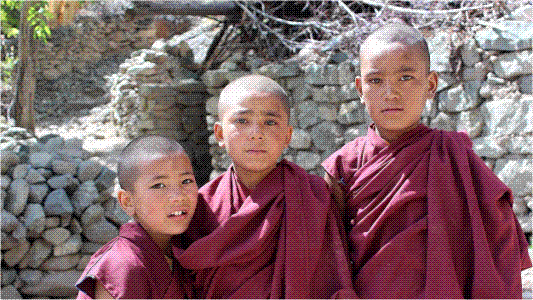 3 child monks